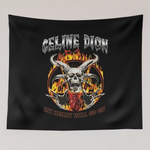 Item preview, Celinee Dion Metal Skull Flames Heartt Will Go On designed and sold by SlavisaKon.