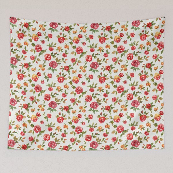 Item preview, Charming Watercolor Wildflower Rose Pattern designed and sold by wissal.studio.