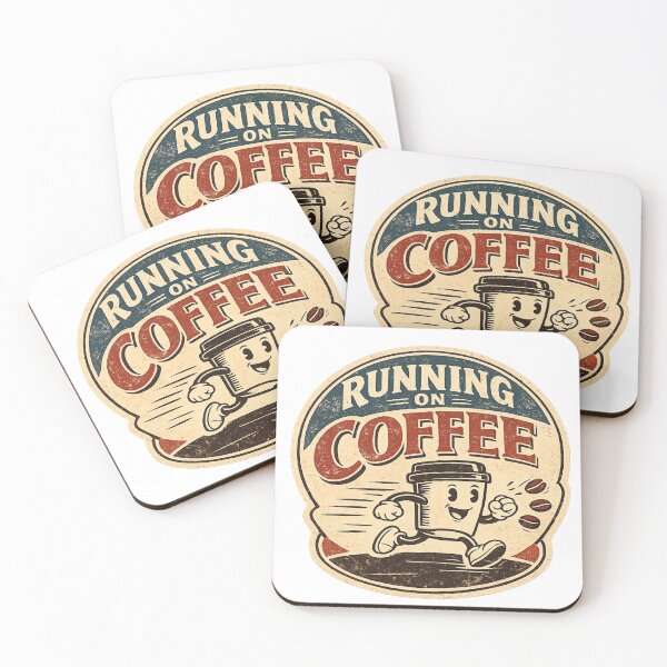 Item preview, Running On Coffee Sticker designed and sold by Genzfirevibes.