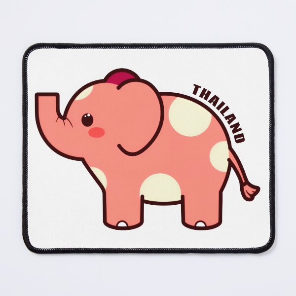 Item preview, Cute Kawaii Pink Elephant Cartoon, Adorable Baby Elephant, Sweet Animal Sticker, Minimal Cute Graphic for Kids & Animal Lovers designed and sold by PrintelloTH.