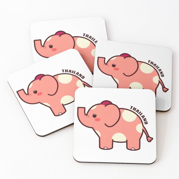 Item preview, Cute Kawaii Pink Elephant Cartoon, Adorable Baby Elephant, Sweet Animal Sticker, Minimal Cute Graphic for Kids & Animal Lovers designed and sold by PrintelloTH.
