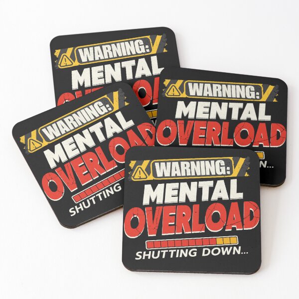 Item preview, Warning: Mental Overload Shutting Down Funny Sarcastic Design designed and sold by 1timelab.