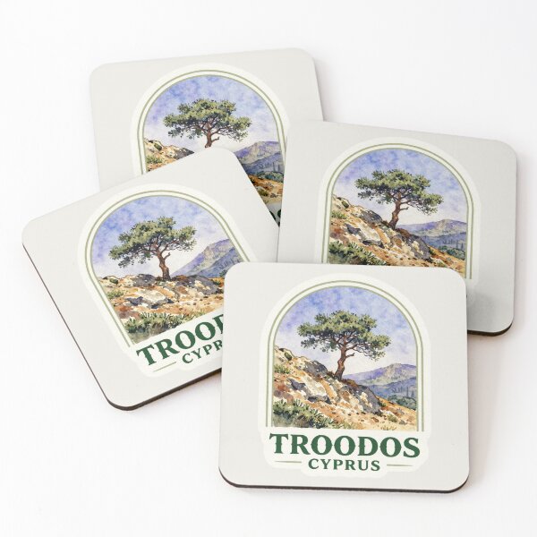 Item preview, troodos cyprus watercolor travel art designed and sold by Anna Sacha.
