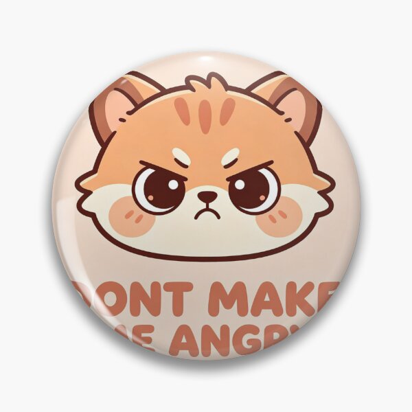 Item preview, Don't Make Me Angry - Cute Grumpy Chibi Cat Face designed and sold by nominiq.