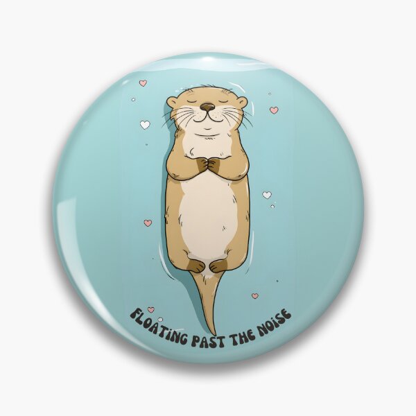 Item preview, Floating Past The Noise - Cute Zen Otter designed and sold by StoryVibes.