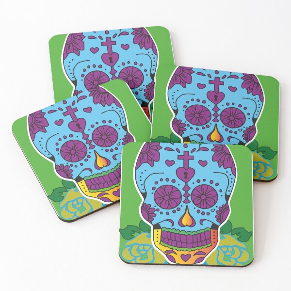 Item preview, Mexican Sugar Skull Green designed and sold by ANDREWSAIMAND.