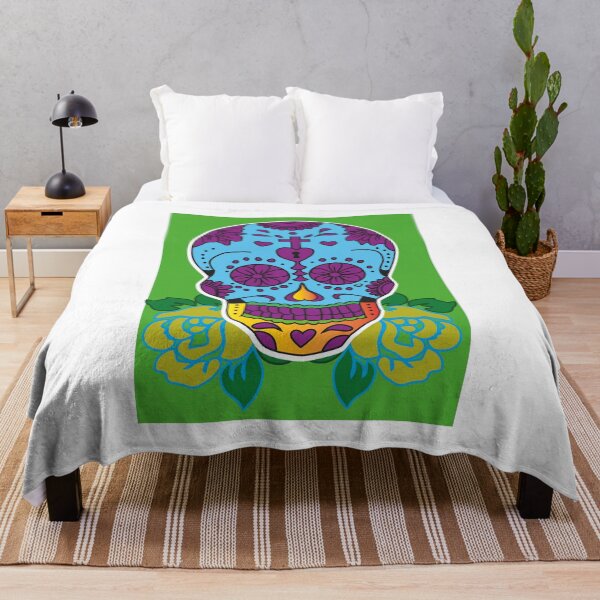 Item preview, Mexican Sugar Skull Green designed and sold by ANDREWSAIMAND.