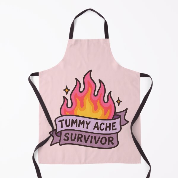 Aperçu de l'œuvre Tummy Ache Survivor Funny IBS Pastel Flame Stomach Humor Design créée et vendue par ronakris009.