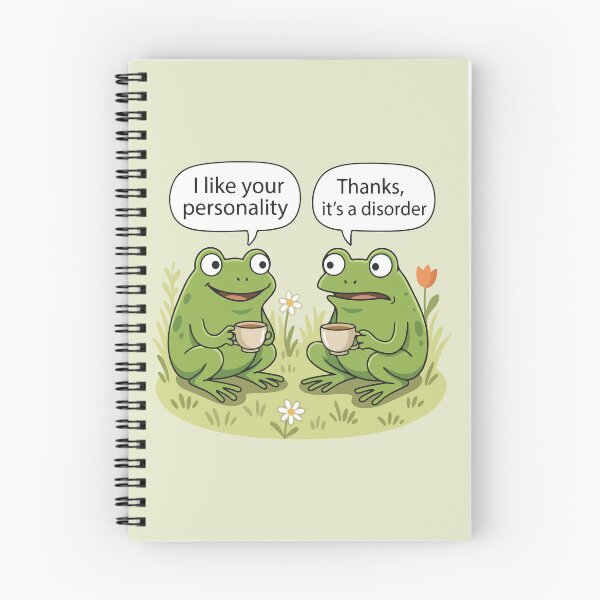 Item preview, Funny Frog Tea Party Mental Health Disorder Graphic designed and sold by BrownHorse90s.