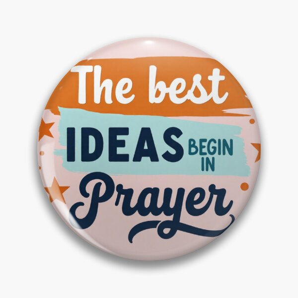 Item preview, The Best Ideas Begin in Prayer – Christian Inspirational Typography Design designed and sold by Alpha-Hood.