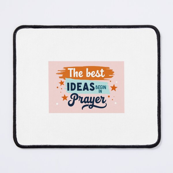Item preview, The Best Ideas Begin in Prayer – Christian Inspirational Typography Design designed and sold by Alpha-Hood.