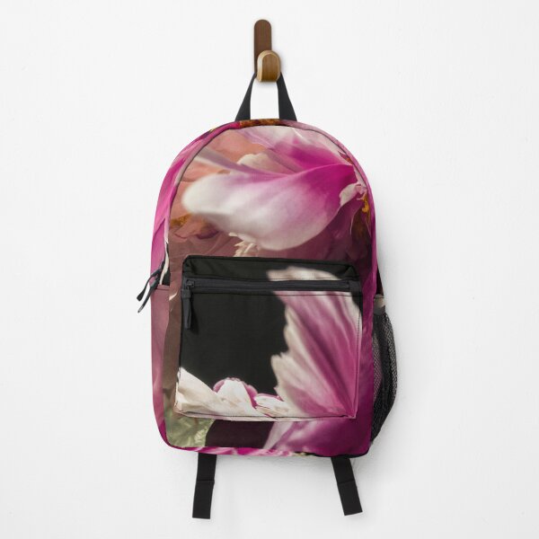 Item preview, Vibrant Pink Peony Macro Flower on Black Background designed and sold by Apex_Visuals.