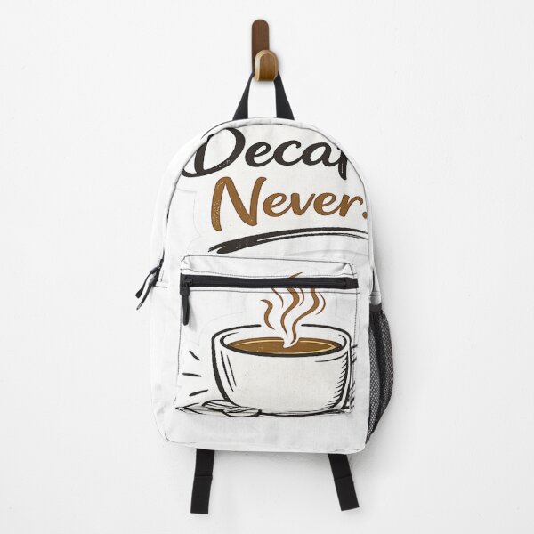 Item preview, Decaf? Never Sticker designed and sold by Genzfirevibes.