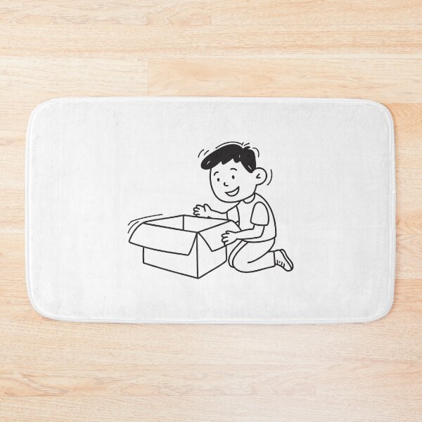 Item preview, Child Unpacking Toys from Box designed and sold by rasagamastore.