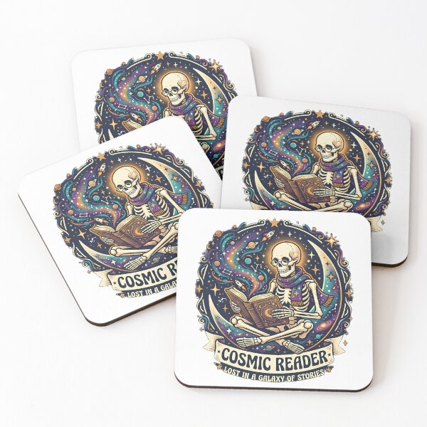 Item preview, Cosmic Reader Skeleton Lost In A Galaxy Of Stories designed and sold by abanoubsamir938.