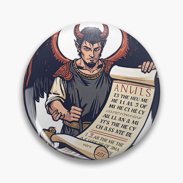 Item preview, Ancient Gaming Codex – Devil Angel Keeper of the Digital Scroll designed and sold by Artisan Finds Online.