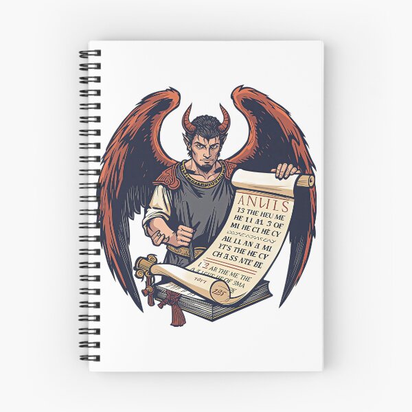 Item preview, Ancient Gaming Codex – Devil Angel Keeper of the Digital Scroll designed and sold by Artisan Finds Online.