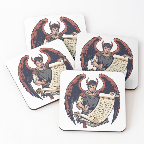 Item preview, Ancient Gaming Codex – Devil Angel Keeper of the Digital Scroll designed and sold by Artisan Finds Online.