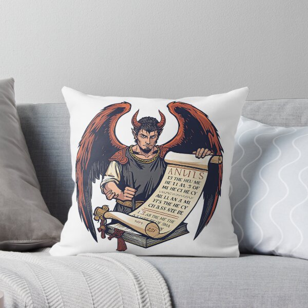 Item preview, Ancient Gaming Codex – Devil Angel Keeper of the Digital Scroll designed and sold by Artisan Finds Online.
