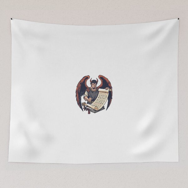 Item preview, Ancient Gaming Codex – Devil Angel Keeper of the Digital Scroll designed and sold by Artisan Finds Online.