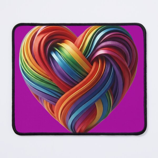 Item preview, Vibrant Rainbow Woven Heart PRIDE designed and sold by ToxicInkArt.