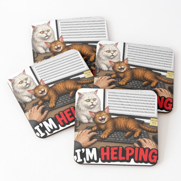 Item preview, “I’m Helping – Cat Keyboard Chaos designed and sold by Tito&FlokiCo.