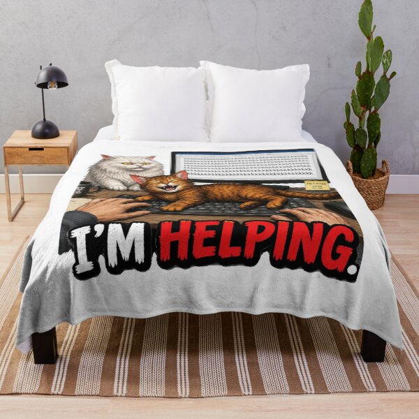 Item preview, “I’m Helping – Cat Keyboard Chaos designed and sold by Pat-A-Cat.