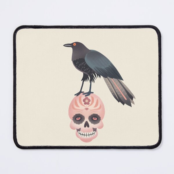 Item preview, Scandinavian Folk Art, Raven Standing On a Skull designed and sold by xiao xuans.
