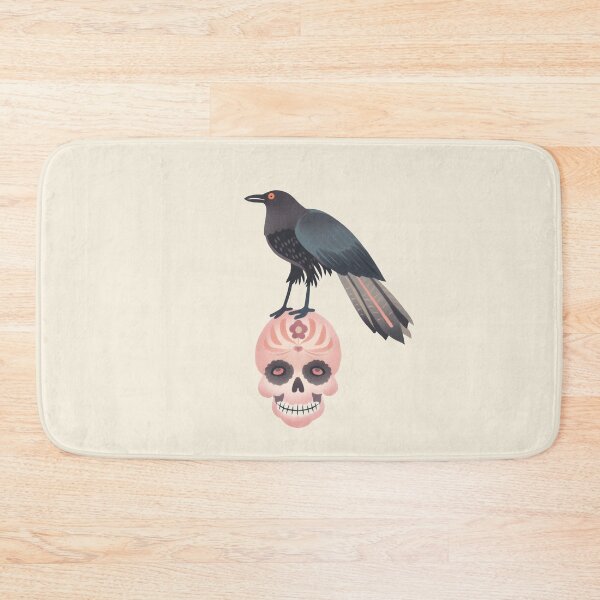 Item preview, Scandinavian Folk Art, Raven Standing On a Skull designed and sold by xiao xuans.