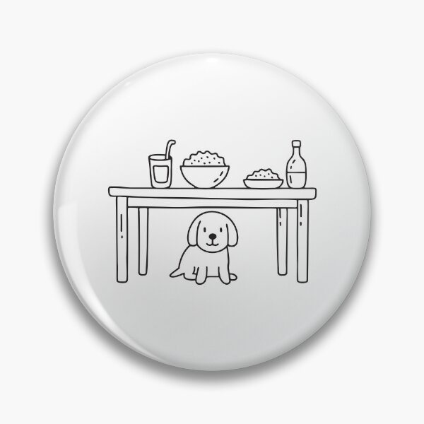 Item preview, Dog Hiding Under Dining Table designed and sold by rasagamastore.