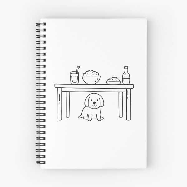 Item preview, Dog Hiding Under Dining Table designed and sold by rasagamastore.
