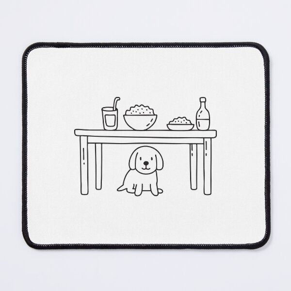 Item preview, Dog Hiding Under Dining Table designed and sold by rasagamastore.