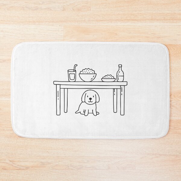 Item preview, Dog Hiding Under Dining Table designed and sold by rasagamastore.
