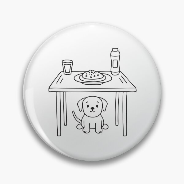 Item preview, A dog hiding under a dining table designed and sold by rasagamastore.