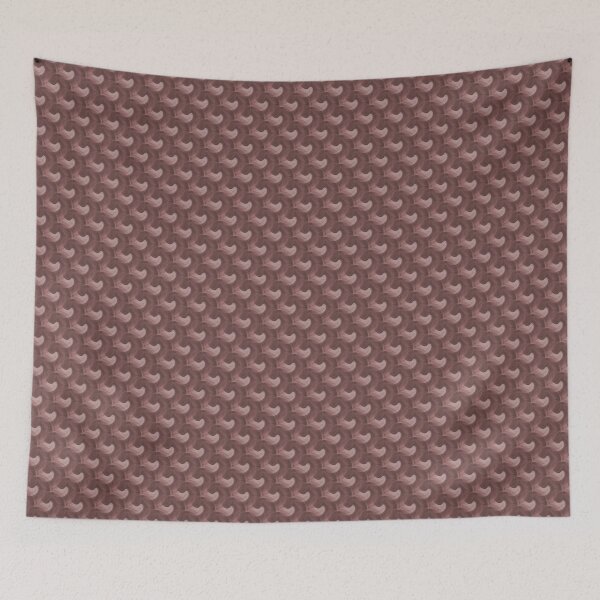 Item preview, Retro Circle Swirl Pattern in Maroon designed and sold by Artistestella.