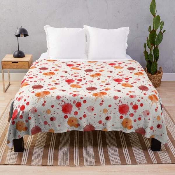 Item preview, Abstract Red & Orange Watercolor Splatter Pattern designed and sold by wissal.studio.