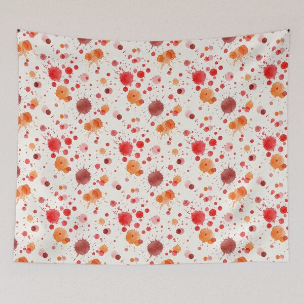 Item preview, Abstract Red & Orange Watercolor Splatter Pattern designed and sold by wissal.studio.