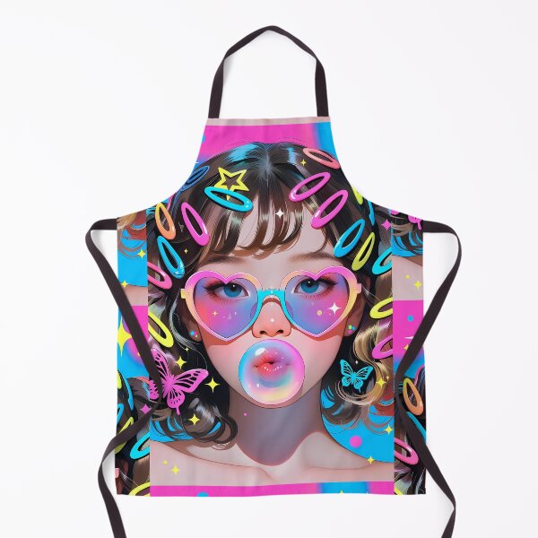 Item preview, Bubblegum Girl with Heart Sunglasses Pop Art designed and sold by HappyOops.