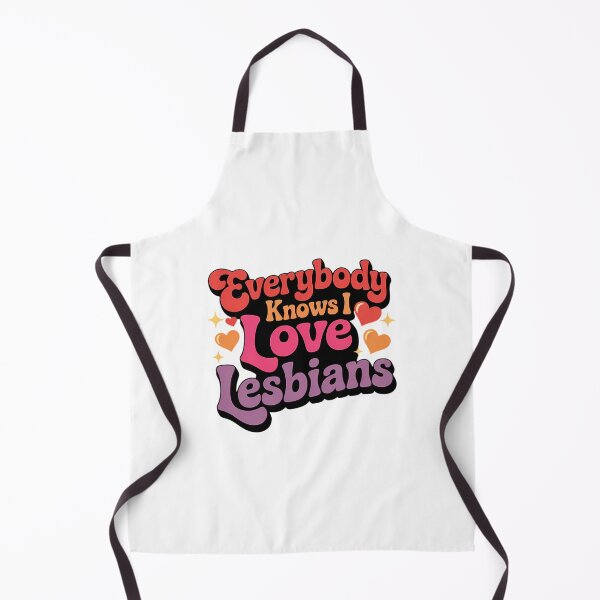 Item preview, Everybody Knows I Love Lesbians Heart LGBT Quote designed and sold by SapfireStuArt.