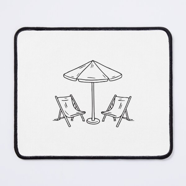 Item preview, Resort Umbrella Table Beside Lounge Chairs designed and sold by rasagamastore.