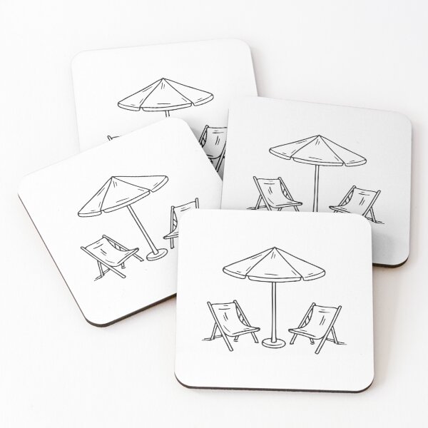 Item preview, Resort Umbrella Table Beside Lounge Chairs designed and sold by rasagamastore.