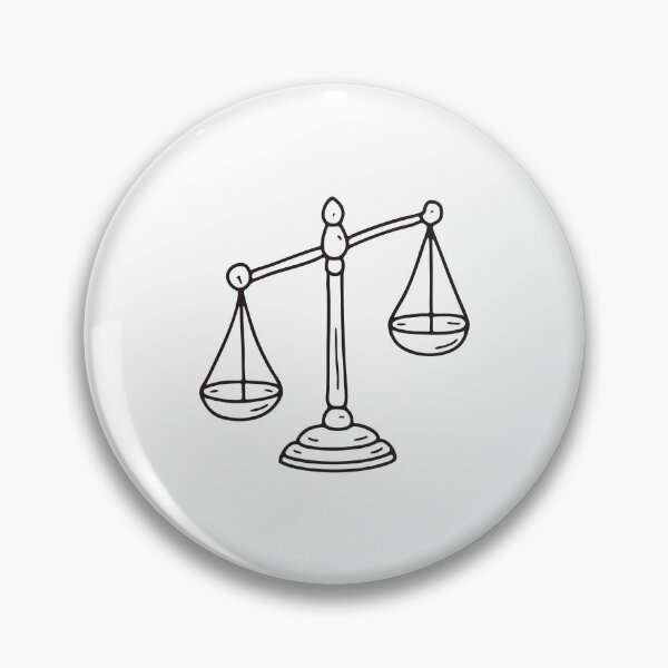 Item preview, A justice scale tilted with one side heavier than the other designed and sold by rasagamastore.