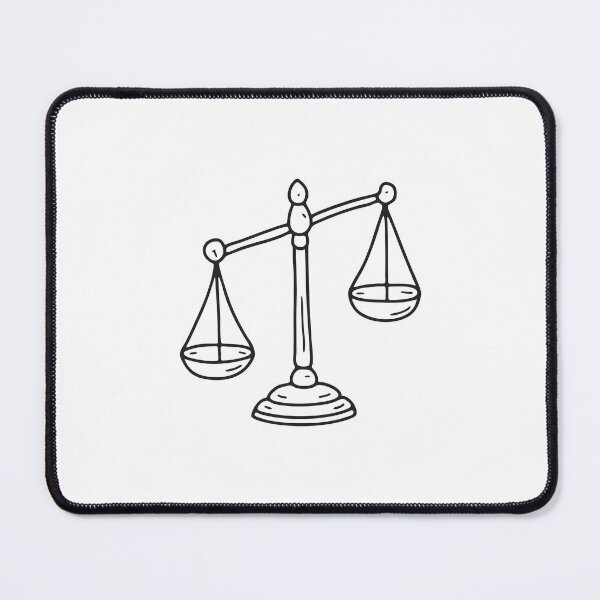 Item preview, A justice scale tilted with one side heavier than the other designed and sold by rasagamastore.