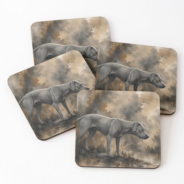 Item preview,  Blue Lacy Tracking Dog Watercolor Forest Painting designed and sold by RebelPawz.