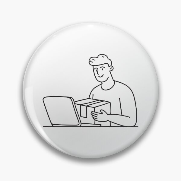 Item preview, Man Opening Parcel Beside Laptop designed and sold by rasagamastore.