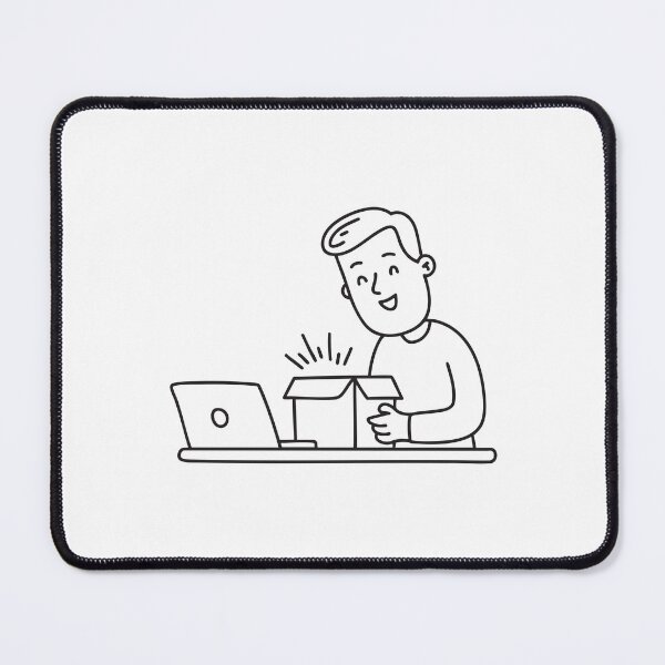 Item preview, Man Unpacking Box with Laptop designed and sold by rasagamastore.