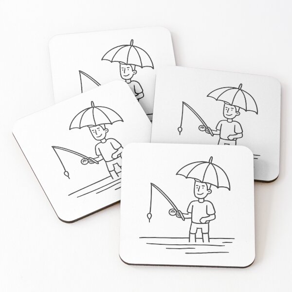 Item preview, Fisherman Wearing Umbrella Hat designed and sold by rasagamastore.