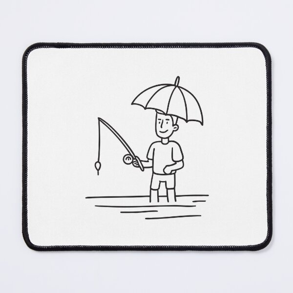 Item preview, Fisherman Wearing Umbrella Hat designed and sold by rasagamastore.