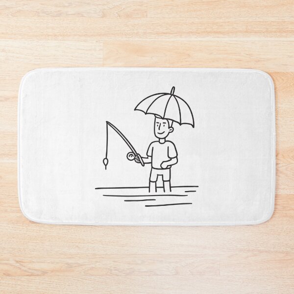 Item preview, Fisherman Wearing Umbrella Hat designed and sold by rasagamastore.