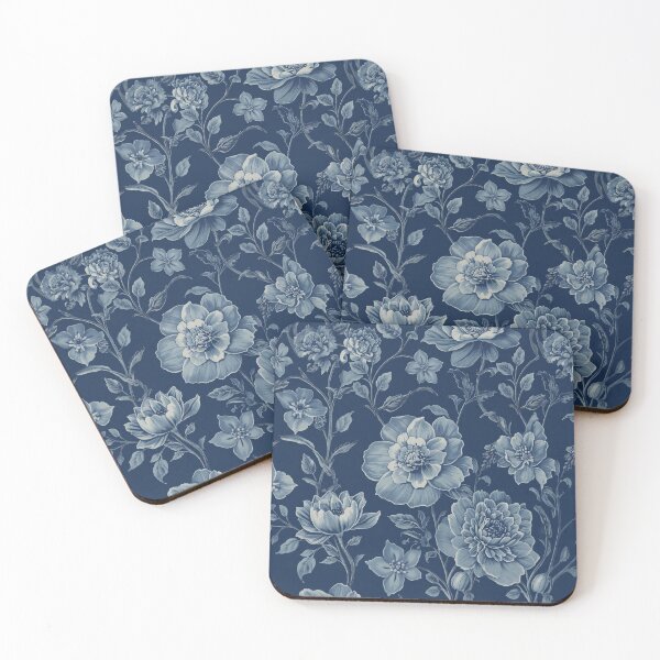 Item preview, Vintage Midnight Blue Botanical Pattern designed and sold by ArtLiberatis.